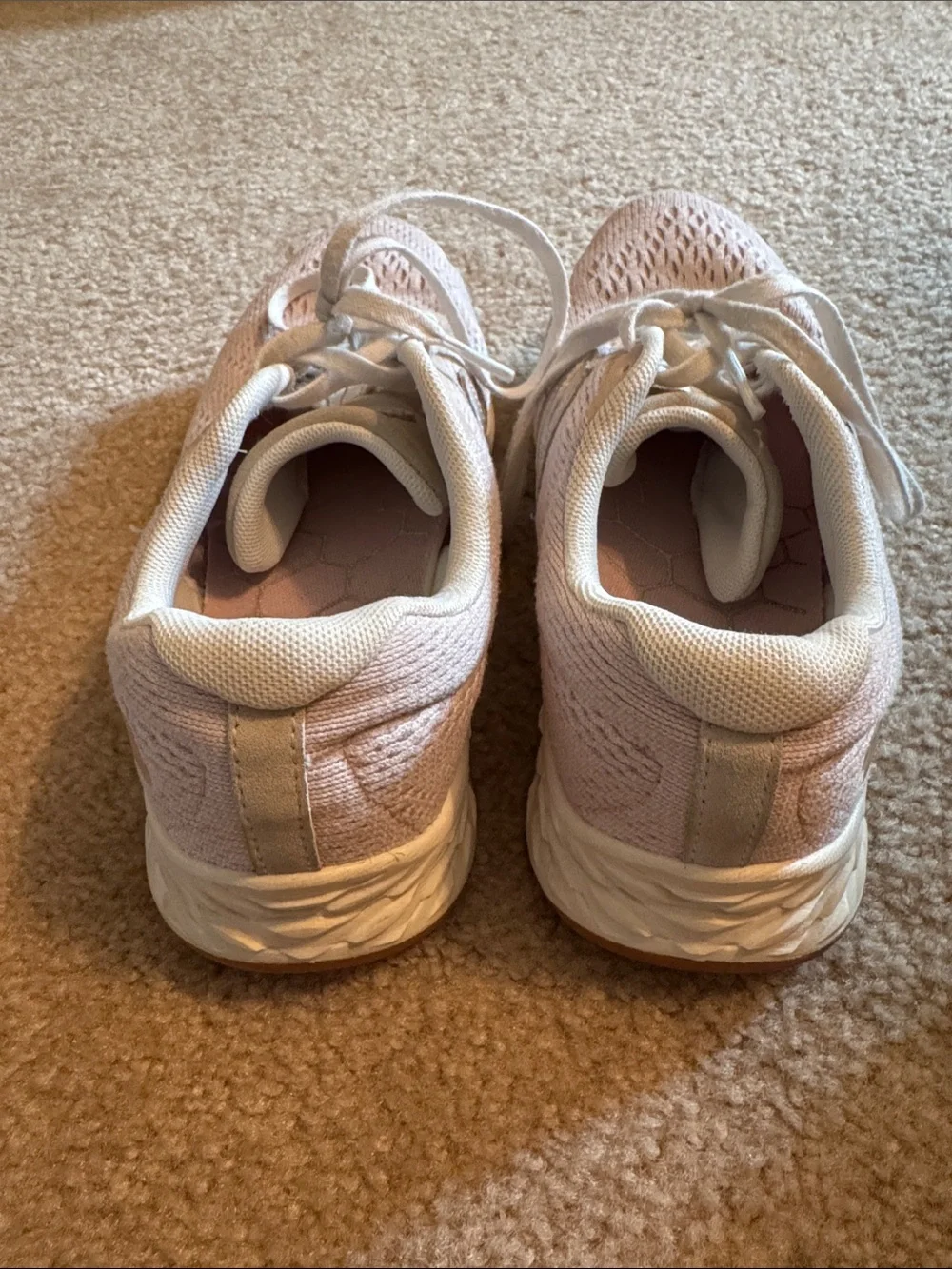 New Balance Women's Pale Pink Mesh Running Shoes